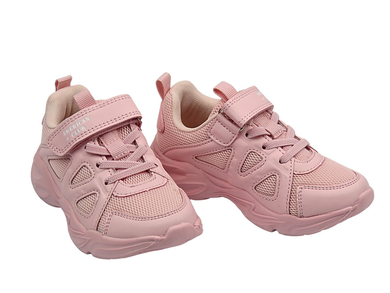 Buty dziecięce sportowe, różowe adidasy American Club FH 33/22