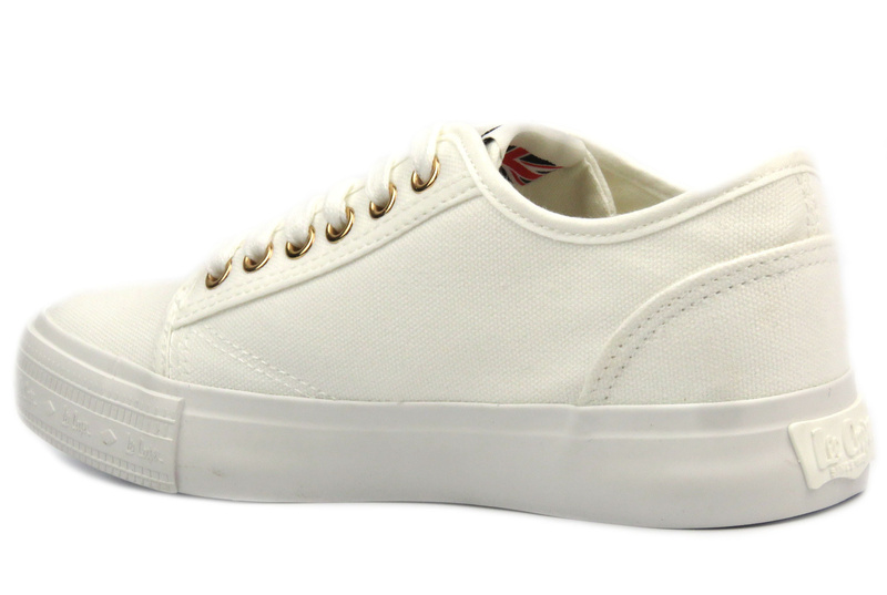 Trampki damskie na platformie - Lee Cooper LCW-24-31-2725, białe