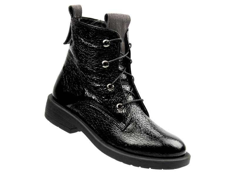 Botki Damskie Skórzane Venezia 00101436R Czarne Wsuwane