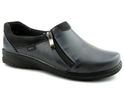 Półbuty damskie o tęgości H - Axel 1882, szare