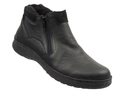 Ciepłe, wygodne trzewiki męskie polskiej marki Helios 827, czarny 2