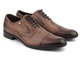 Skórzane półbuty, oksfordy męskie wizytowe Conhpol 5540-0921, brązowy