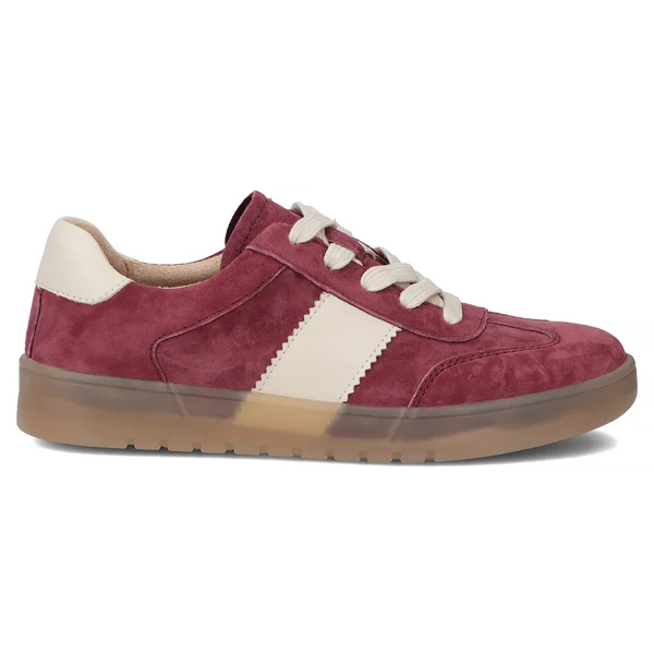 Skórzane sneakersy damskie bordowe Filippo DP6770/25