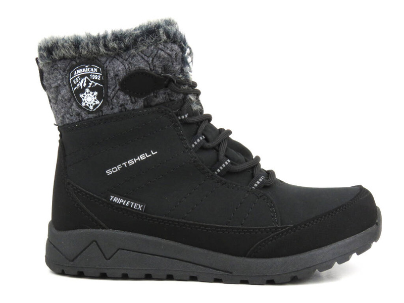 Śniegowce dziecięce - AMERICAN CLUB SN 39/23, czarne