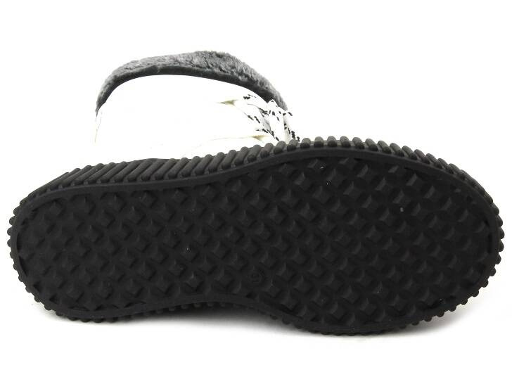 Cieplutkie kozaczki dziecięce na suwak - Navy Dot 22-61069, białe II Gatunek