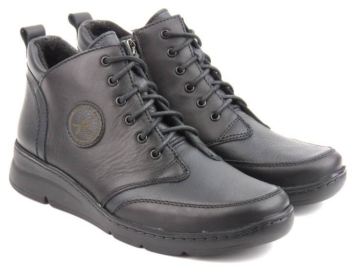 Botki damskie sportowe - HELIOS Komfort 569, czarne