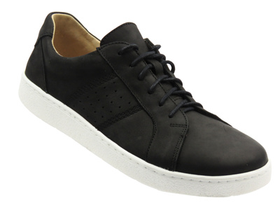 Barefoot skórzane minimalistyczne półbuty męskie czarne Helios Komfort 829