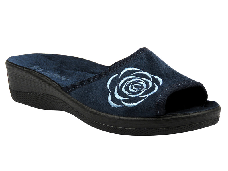 Wygodne kapcie damskie INBLU ES-5B, granatowe