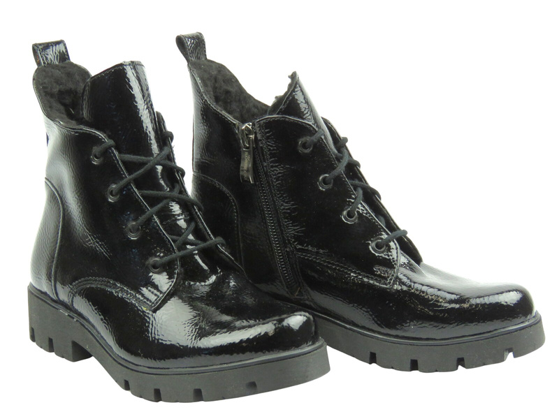 Botki, trzewiki dziecięce dziewczęce Kornecki 06921, czarne