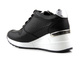 Sneakersy damskie na białym koturnie - VENEZIA 7655104, czarne