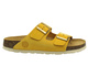 Skórzane klapki damskie - Dr Brinkmann 700696-06, żółte