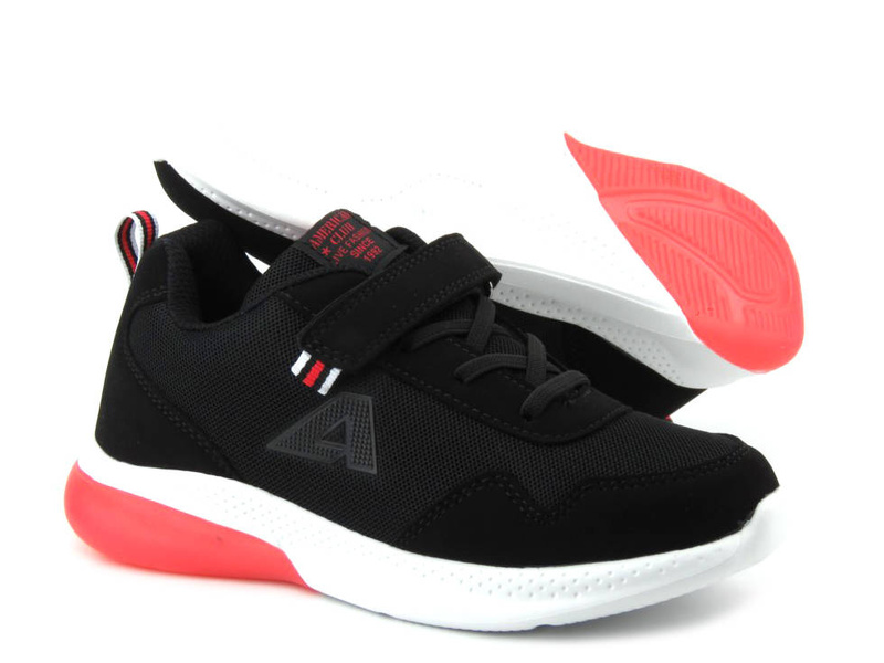 Buty sportowe dziecięce, adidasy American Club ES 118/23 ES 119/23, czarne