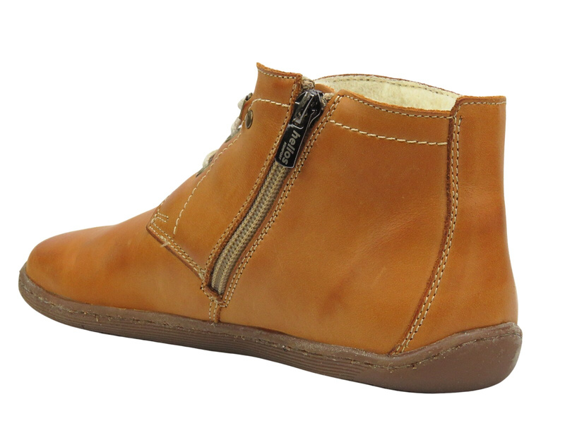 Barefoot botki minimalistyczne damskie jasnobrązowe Helios Komfort 501P