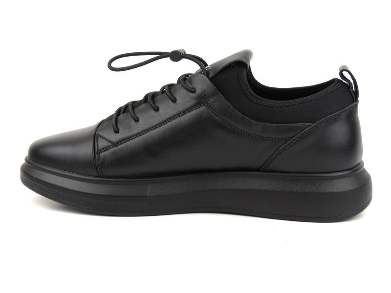 Sneakersy, buty sportowe męskie ze ściągaczem - GOE II1N4052, czarne