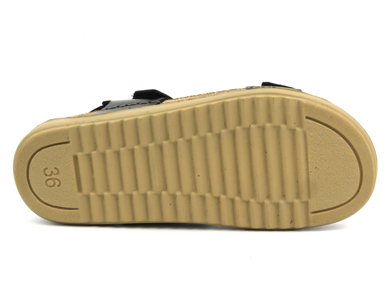 Sandały damskie ze skórzaną wkładką - INBLU AA-01G, czarne