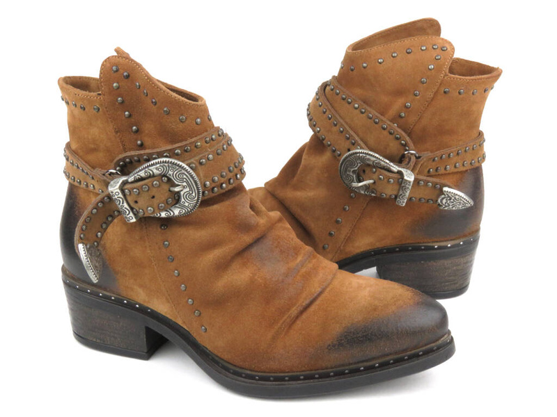 Kowbojki damskie na obcasie - VENEZIA 6008, brązowe