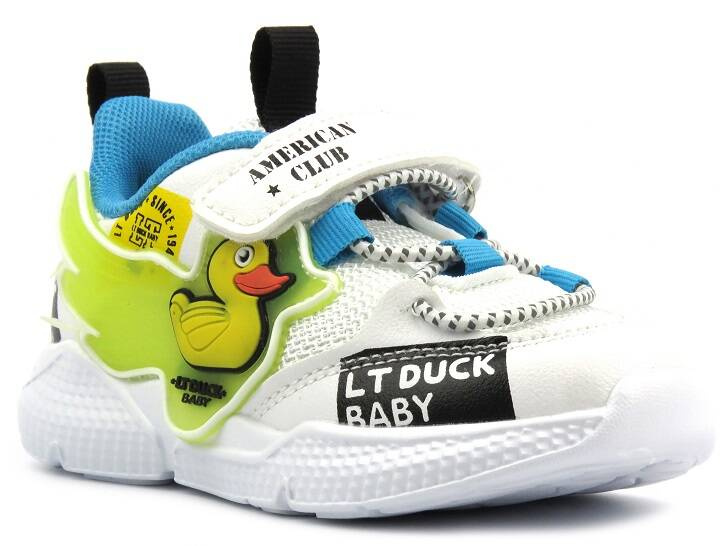 Buty dziecięce sportowe - American Club BD 21/22, biało-niebieskie