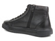 Skórzane trampki męskie - VENEZIA 242591, czarne