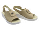 Sandały damskie skórzane ecru Helios Komfort 140