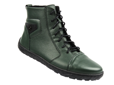 Stylowe, ocieplane trzewiki damskie Helios 706, ciemnozielone