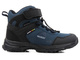 Wysokie trekkingi damskie z tkaniną Soft Shell - AMERICAN CLUB WT66/21(22), granatowe