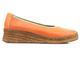 Półbuty damskie na a la plecionej podeszwie - AXEL 1906, pomarańczowe