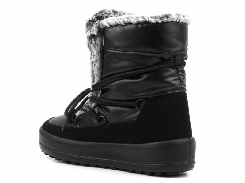 Ciepłe śniegowce, eskimoski damskie -Manitu 990091, czarne