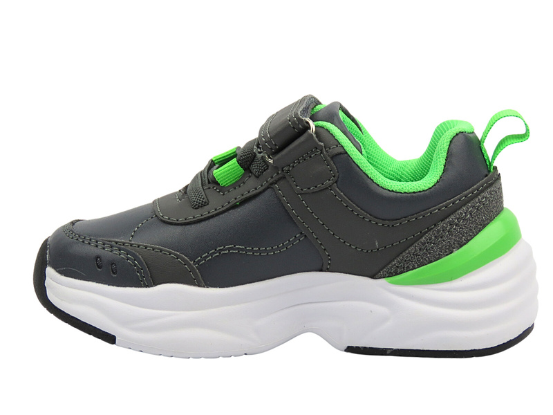 Buty Sportowe Chłopięce Befado 516Y259 Szaro-zielone Na Rzep