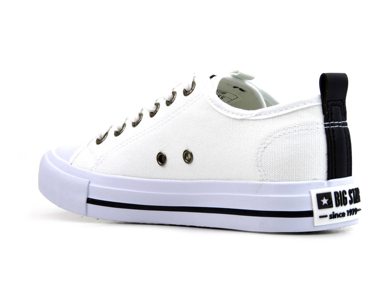 Trampki damskie przed kostkę - BIG STAR JJ274255, białe