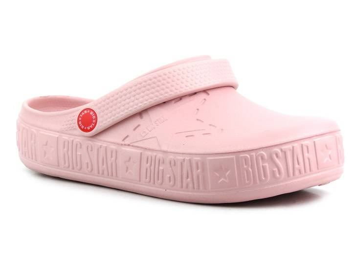 Piankowe klapki damskie, clogsy- BIG STAR II275008, różowe