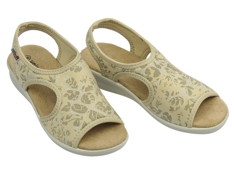 Sandały damskie beżowe Unisoft 24SD02-7196