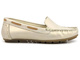 Wygodne, skórzane mokasyny damskie - HELIOS Komfort 398, złote