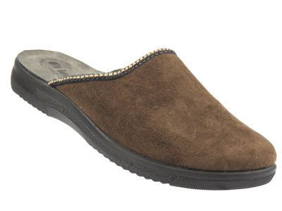 Wygodne klapki damskie Inblu DG-25 – brązowe, z anatomiczną wkładką