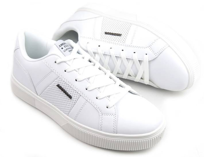 Sneakersy, buty męskie sportowe - American Club RH 74/22, białe