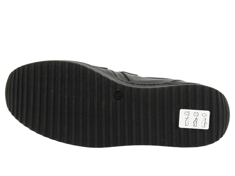 Półbuty damskie na rzep - Helios 432, czarne