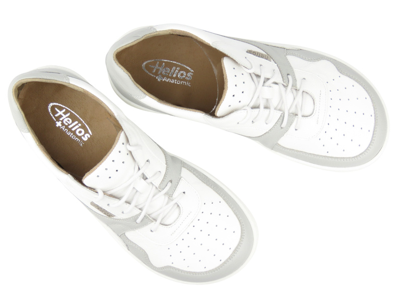 Barefoot skórzane minimalistyczne półbuty męskie Helios Komfort 836, szare
