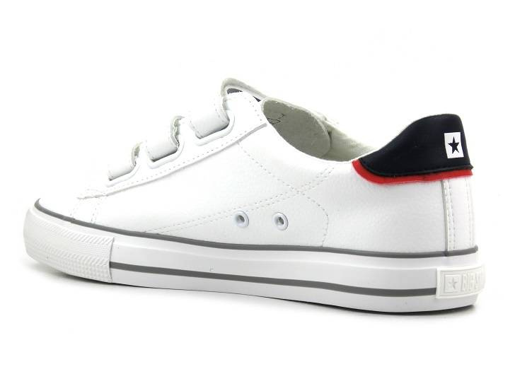 Trampki męskie na rzepy - BIG STAR LL174632, białe