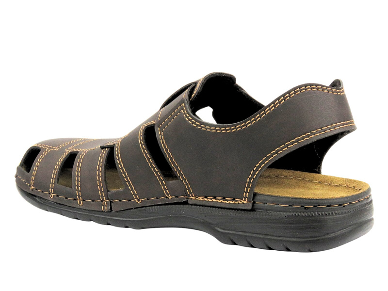 Sandały męskie Inblu 35-22, ciemny brąz