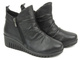 Botki damskie na dwa suwaki - COMFORTABEL 960232-01, czarne