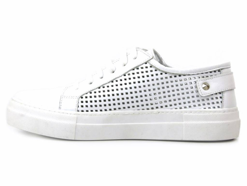 Buty sportowe damskie na wiosnę i lato - VENEZIA 369, białe