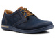 Skórzane półbuty męskie codzienne - RIKO 927, granatowe