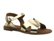 Skórzane sandały damskie złote Cambell 25-64302