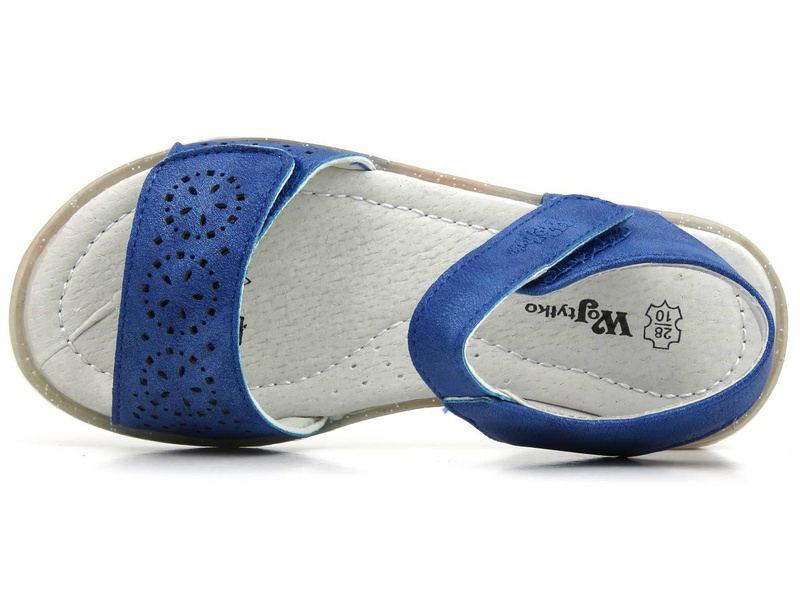Sandały dziecięce polskiego producenta - WOJTYŁKO 40221, granatowe