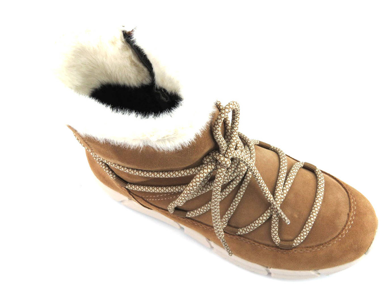 Śniegowce, eskimoski damskie - GEOX Amphibiox J26APC, brązowe