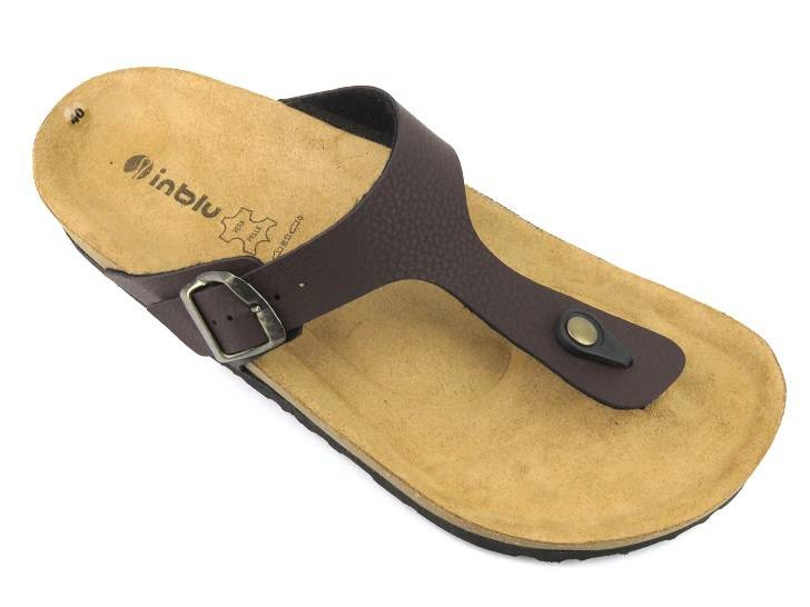 Wygodne japonki męskie INBLU NU-08, brązowe