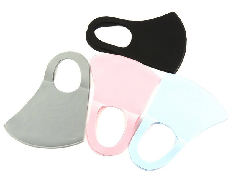 Wielorazowa maseczka z lodowego jedwabiu - Fashion Mask, niebieska