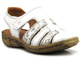 Wygodne sandały damskie z zakrytymi palcami - COMFORTABEL 720009-03, białe