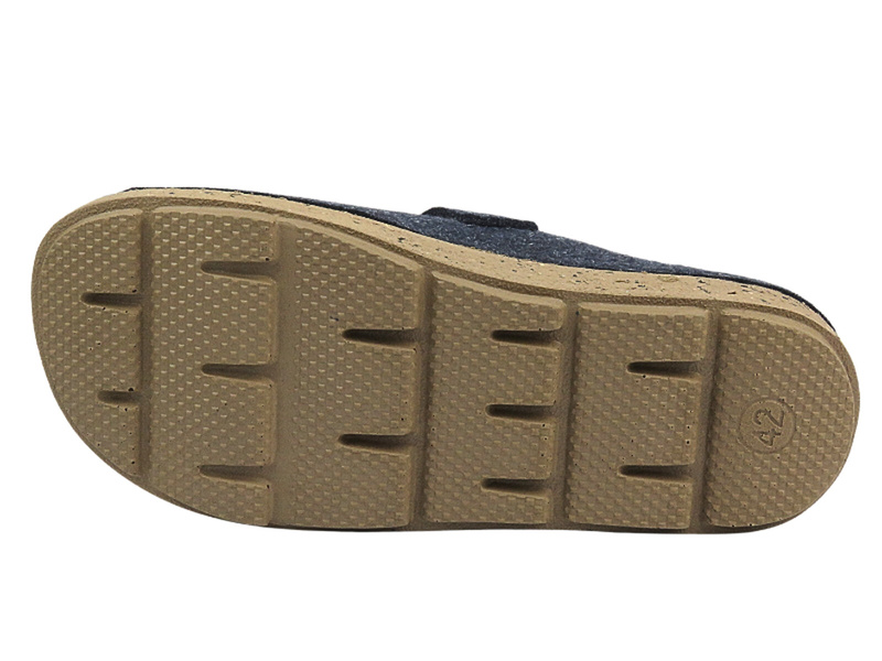 Filcowe Kapcie Męskie - INBLU MT-12 Granatowe Wsuwane