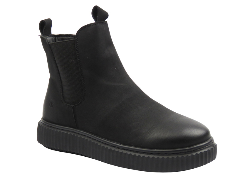 Skórzane botki damskie czarne Cambell 25-19340