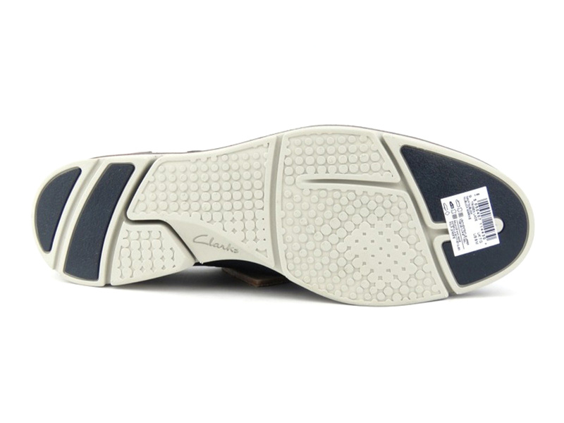 Skórzane półbuty męskie w stylu casual - Clarks Trigen Lace, granatowe